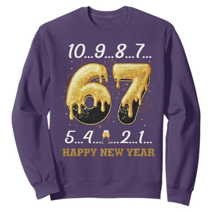 67 Six Seven Meme Sweatshirt Happy New Year 2026 TS14 Purple Print Your Wear