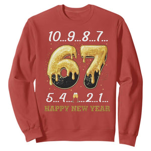 67 Six Seven Meme Sweatshirt Happy New Year 2026 TS14 Red Print Your Wear