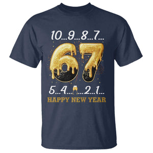 67 Six Seven Meme T Shirt Happy New Year 2026 TS14 Navy Print Your Wear