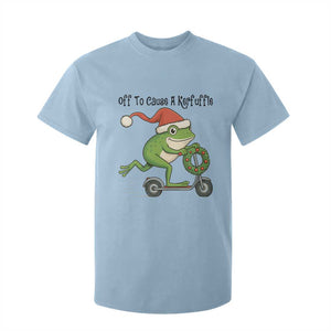 Off To Cause A Kerfuffle T Shirt For Kid Funny Frog Christmas Meme Weirdcore TS14 Light Blue Print Your Wear