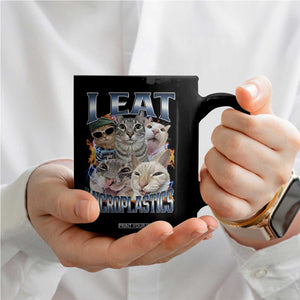 Funny Cat Meme Coffee Mug I Eat Microplastics TS14 Print Your Wear