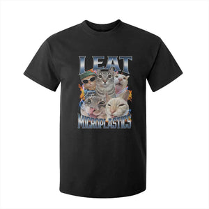 Funny Cat Meme T Shirt For Kid I Eat Microplastics TS14 Black Print Your Wear