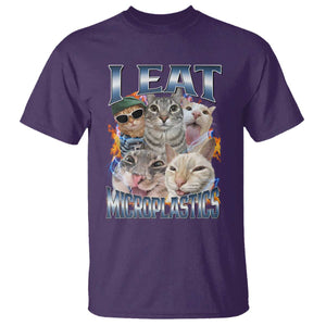 Funny Cat Meme T Shirt I Eat Microplastics TS14 Purple Print Your Wear