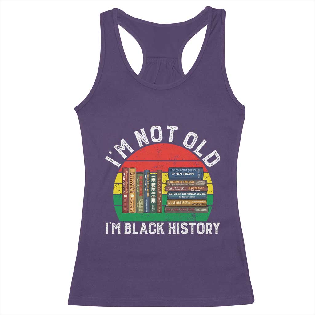 Black History Month Racerback Tank Top I Am Not Old I Am Black History Month TS14 Purple Print Your Wear