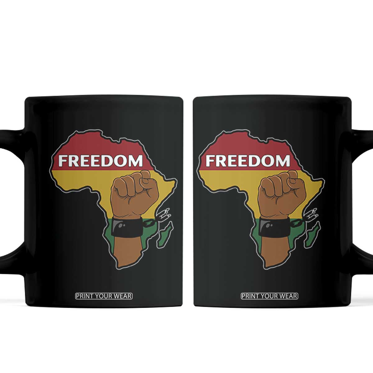 Africa Freedom Liberation Black Power Coffee Mug TS14 Black Print Your Wear