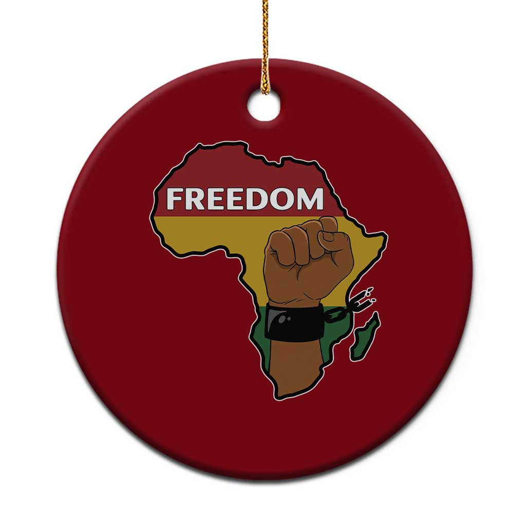 Africa Freedom Liberation Black Power Ceramic Ornament TS14 1pc Red Print Your Wear