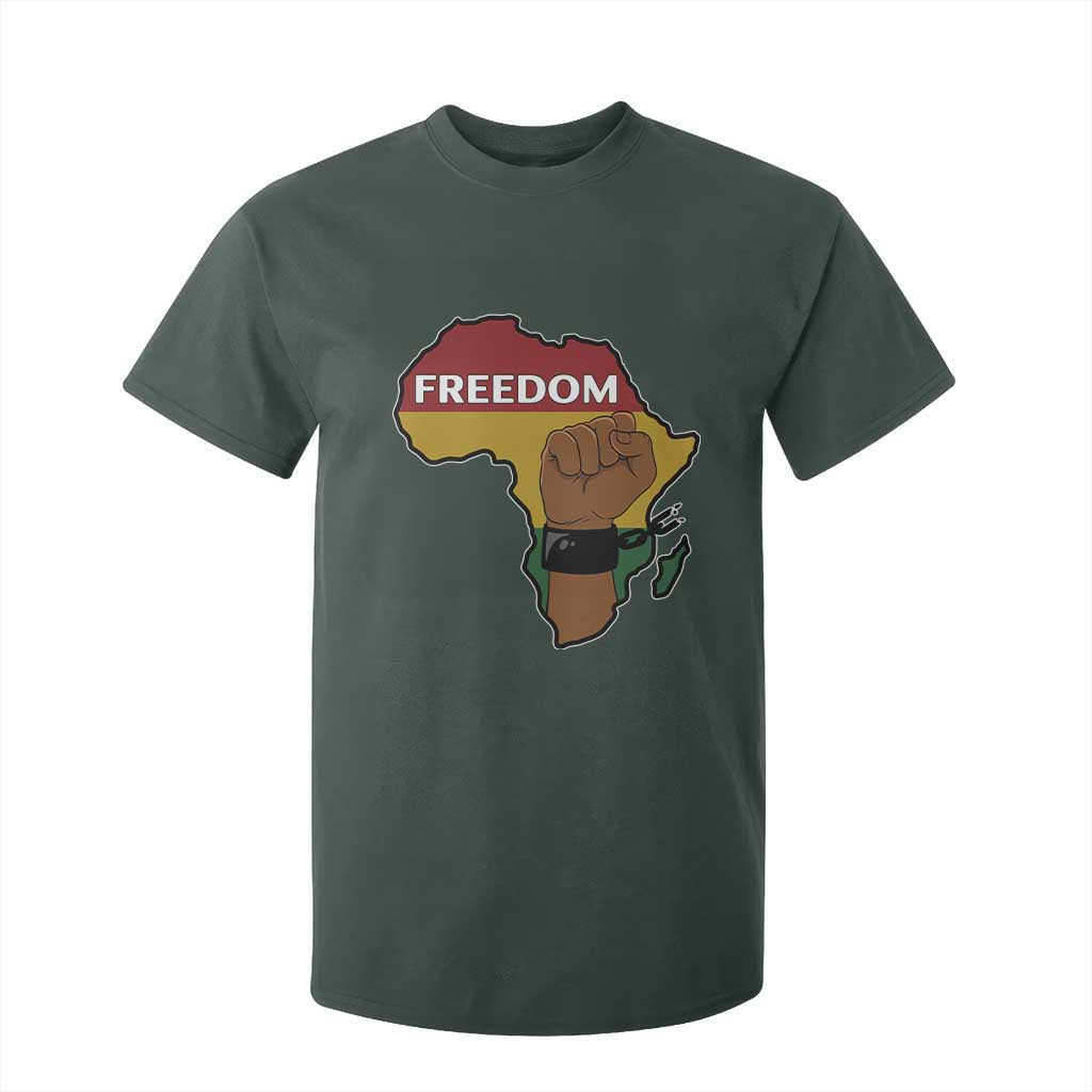 Africa Freedom Liberation Black Power T Shirt For Kid TS14 Dark Forest Green Print Your Wear