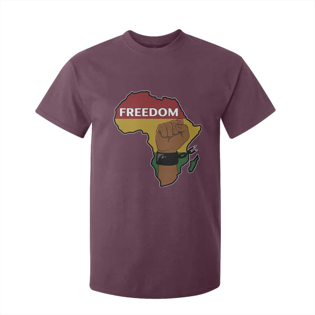 Africa Freedom Liberation Black Power T Shirt For Kid TS14 Maroon Print Your Wear