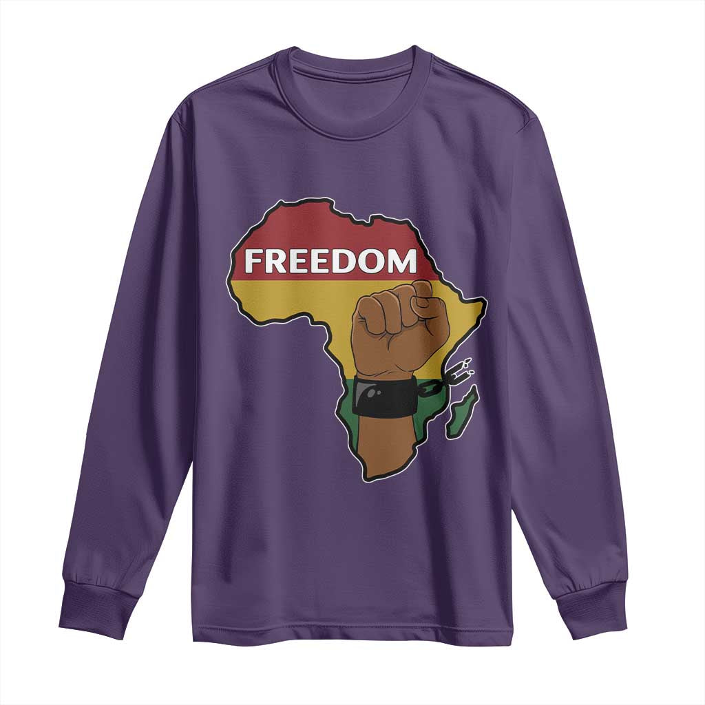 Africa Freedom Liberation Black Power Long Sleeve Shirt TS14 Purple Print Your Wear