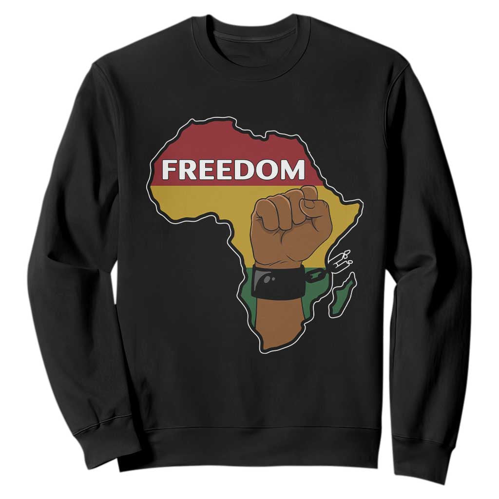Africa Freedom Liberation Black Power Sweatshirt TS14 Black Print Your Wear