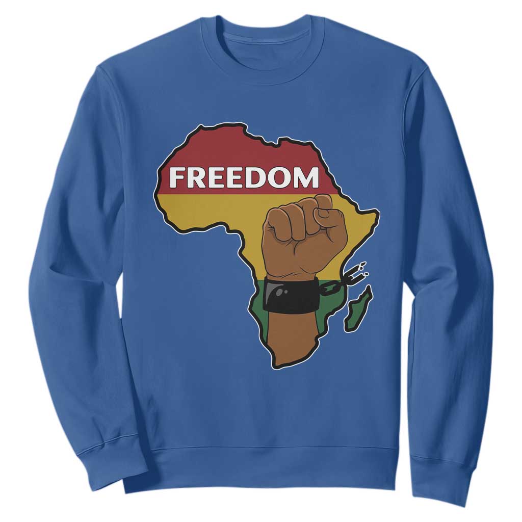 Africa Freedom Liberation Black Power Sweatshirt TS14 Royal Blue Print Your Wear