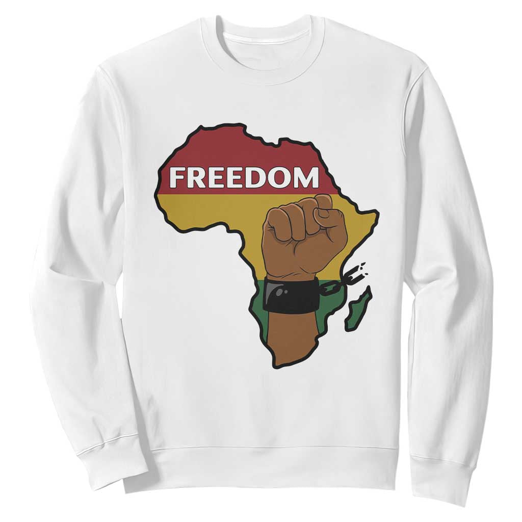 Africa Freedom Liberation Black Power Sweatshirt TS14 White Print Your Wear