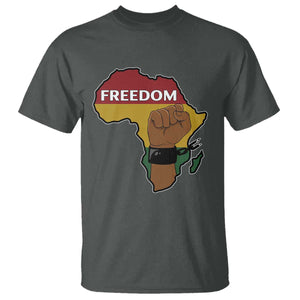 Africa Freedom Liberation Black Power T Shirt TS14 Dark Heather Print Your Wear