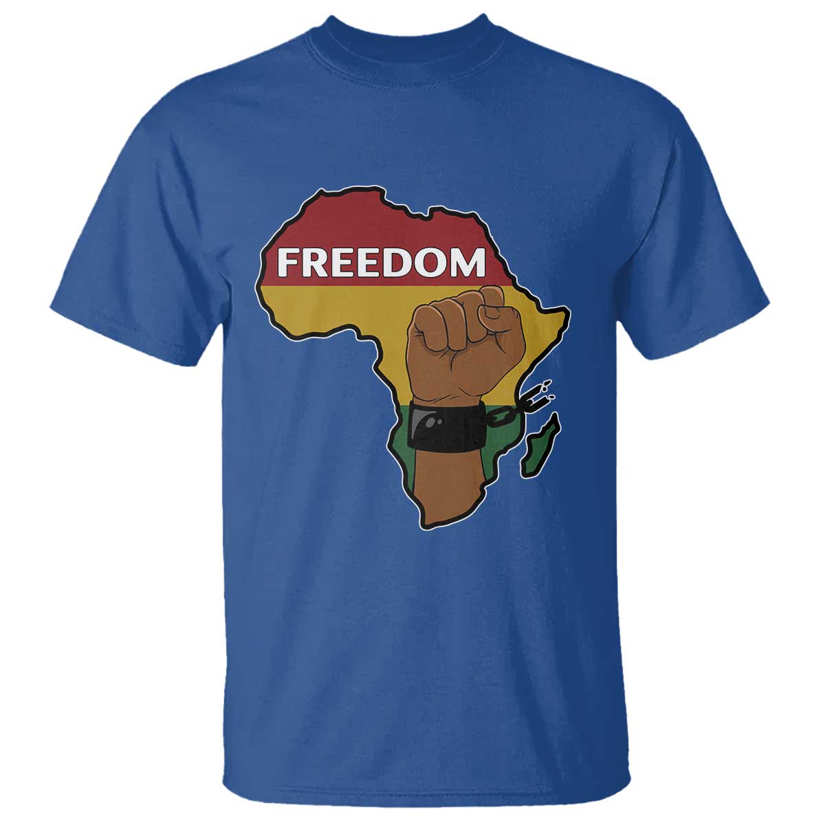 Africa Freedom Liberation Black Power T Shirt TS14 Royal Blue Print Your Wear