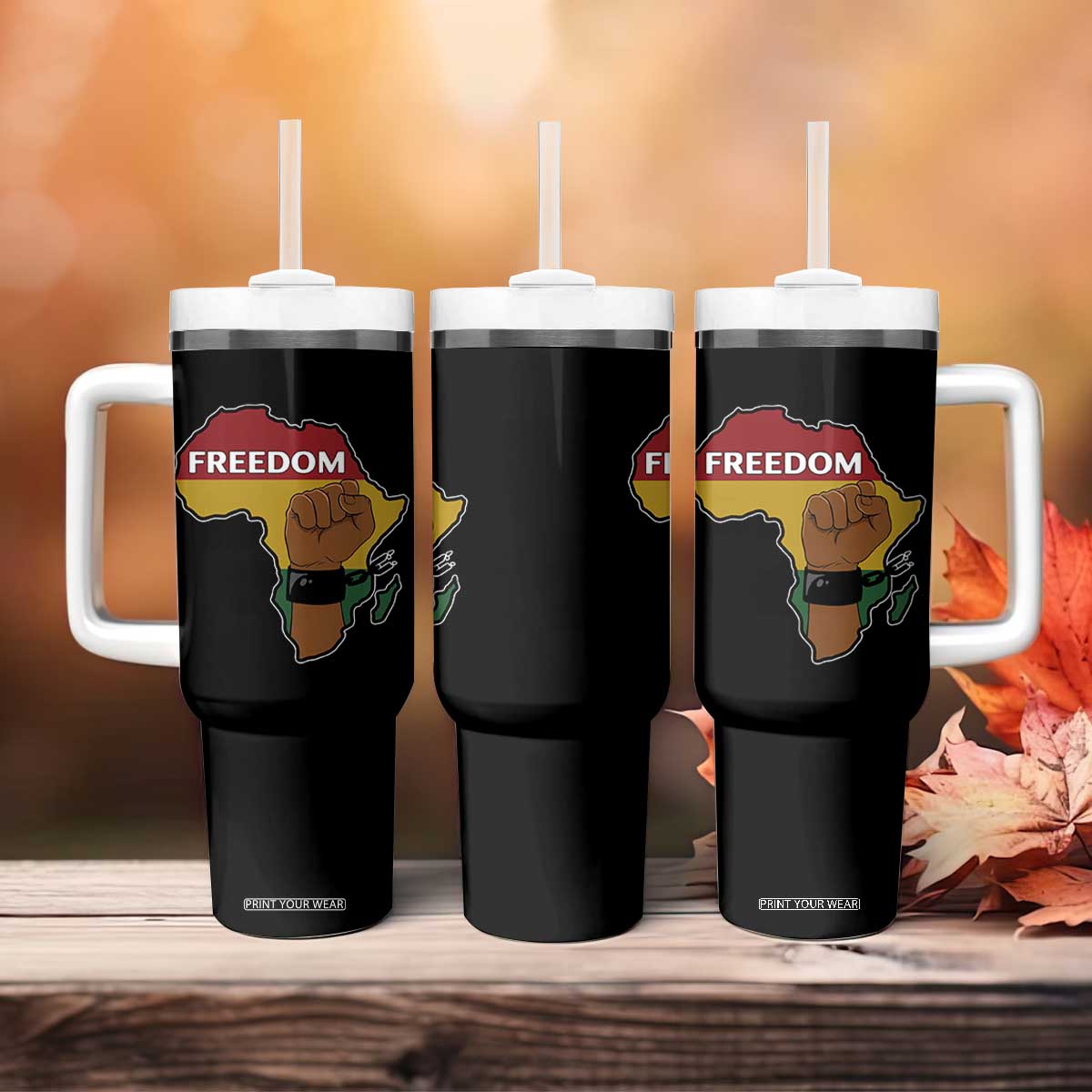 Africa Freedom Liberation Black Power Tumbler With Handle TS14 Print Your Wear