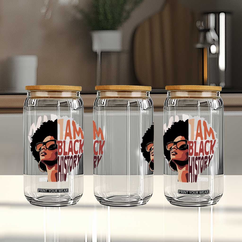 I Am Black History Glass Can African American Pride TS14 Print Your Wear