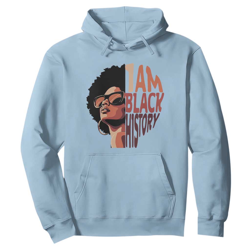 I Am Black History Hoodie African American Pride TS14 Light Blue Print Your Wear