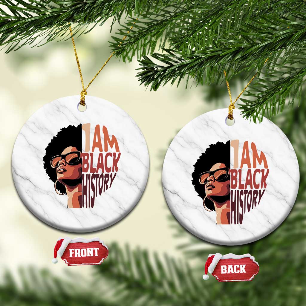 I Am Black History Ceramic Ornament African American Pride TS14 1pc White Marble Print Your Wear