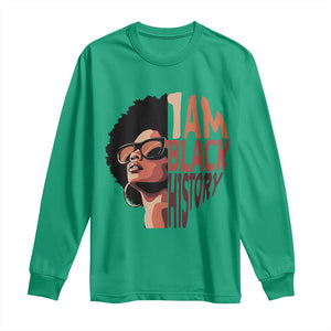 I Am Black History Long Sleeve Shirt African American Pride TS14 Irish Green Print Your Wear