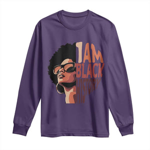 I Am Black History Long Sleeve Shirt African American Pride TS14 Purple Print Your Wear