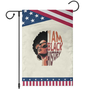 I Am Black History Garden Flag African American Pride TS14 Modern Beige Blue Print Your Wear