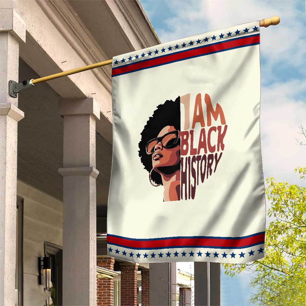 I Am Black History Garden Flag African American Pride TS14 Modern Beige Red Print Your Wear