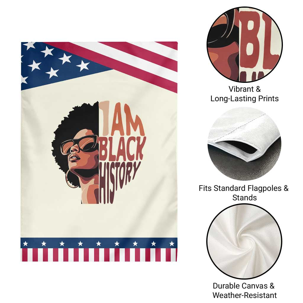 I Am Black History Garden Flag African American Pride TS14 Print Your Wear