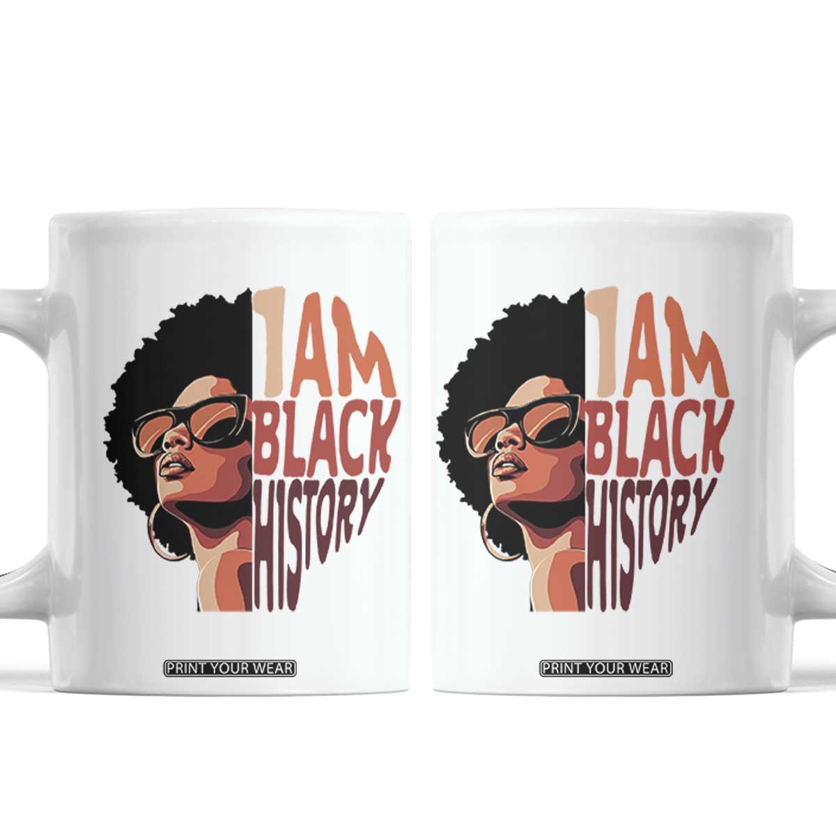 I Am Black History Coffee Mug African American Pride TS14 White Print Your Wear