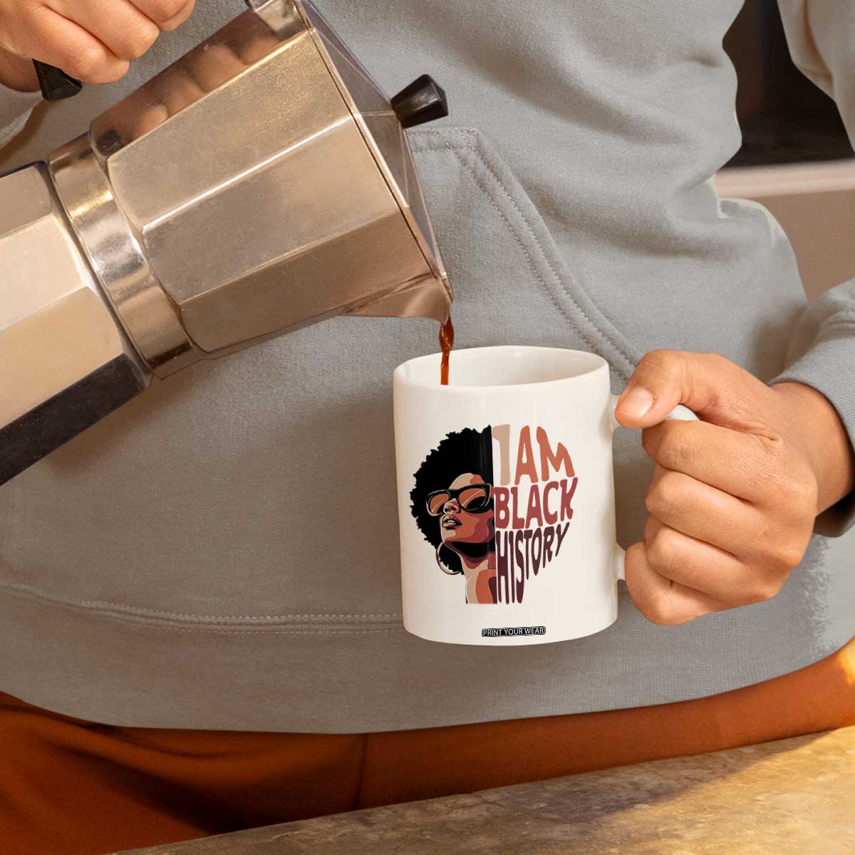 I Am Black History Coffee Mug African American Pride TS14 Print Your Wear