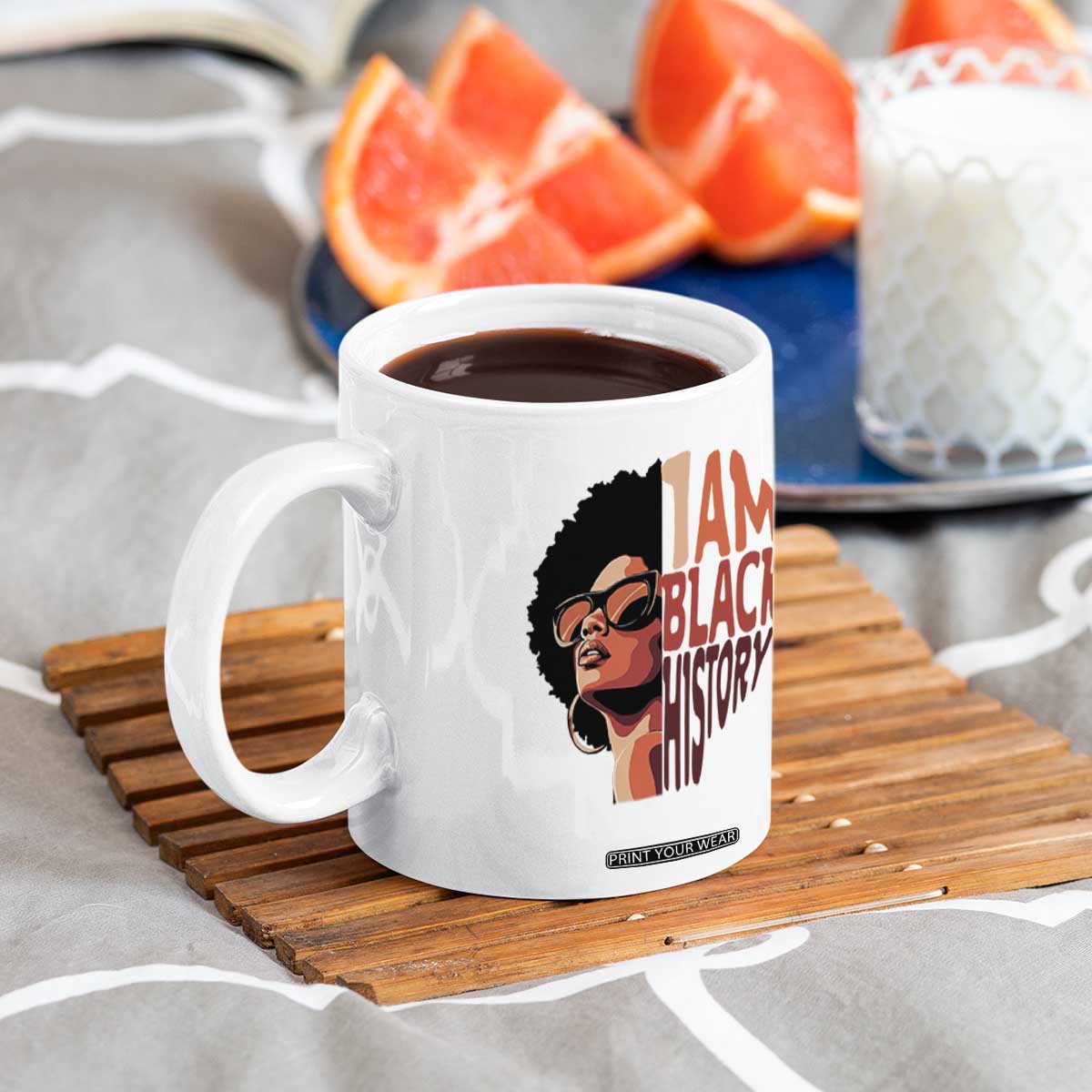 I Am Black History Coffee Mug African American Pride TS14 Print Your Wear