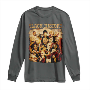 Black History Month Long Sleeve Shirt African American Pride TS14 Dark Heather Print Your Wear