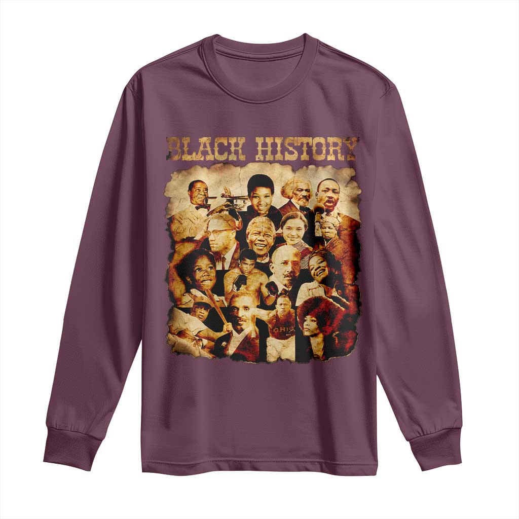 Black History Month Long Sleeve Shirt African American Pride TS14 Maroon Print Your Wear