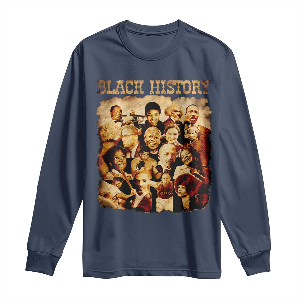 Black History Month Long Sleeve Shirt African American Pride TS14 Navy Print Your Wear