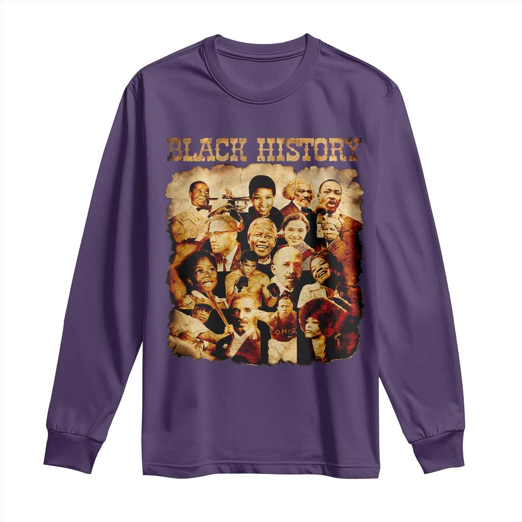 Black History Month Long Sleeve Shirt African American Pride TS14 Purple Print Your Wear