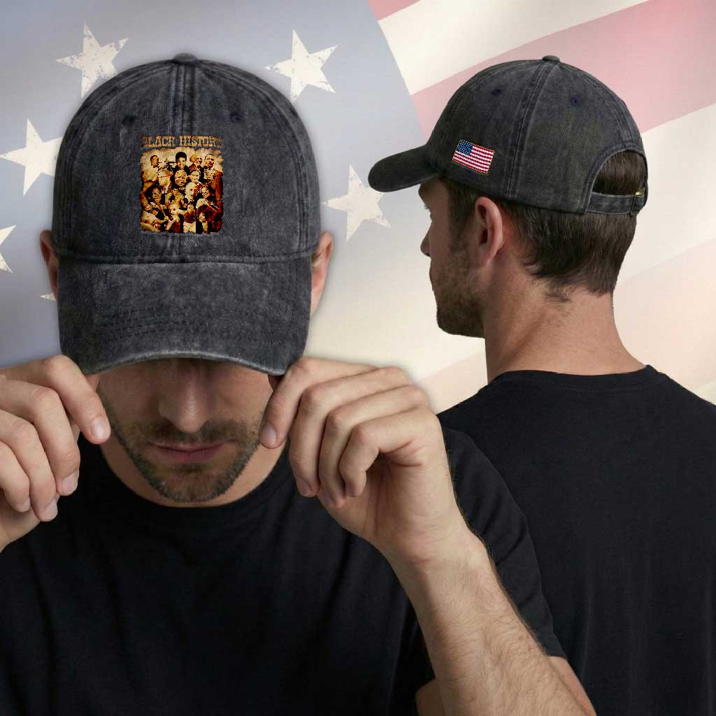 Black History Month Washed Cotton Baseball Cap African American Pride TS14 Print Your Wear
