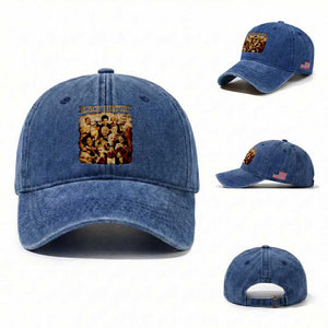Black History Month Washed Cotton Baseball Cap African American Pride TS14 Washed Cap Universal Fit Royal Blue Print Your Wear