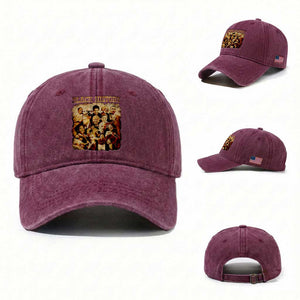 Black History Month Washed Cotton Baseball Cap African American Pride TS14 Washed Cap Universal Fit Burgundy Print Your Wear