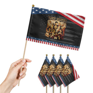 Black History Month Patriotic Handheld Flag African American Pride TS14 Print Your Wear