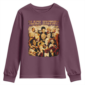 Black History Month Youth Sweatshirt African American Pride TS14 Maroon Print Your Wear