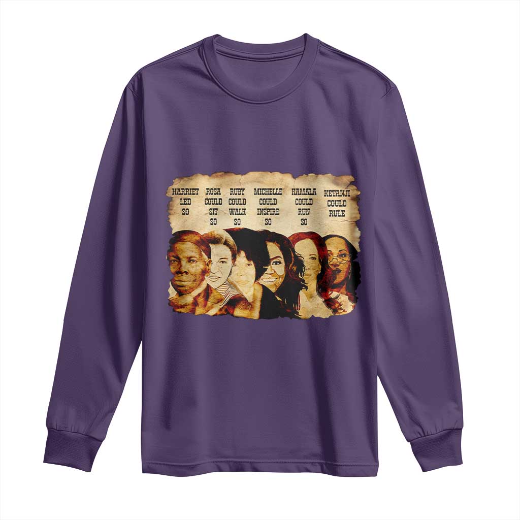 Black History Month Long Sleeve Shirt African American Women Pride TS14 Purple Print Your Wear