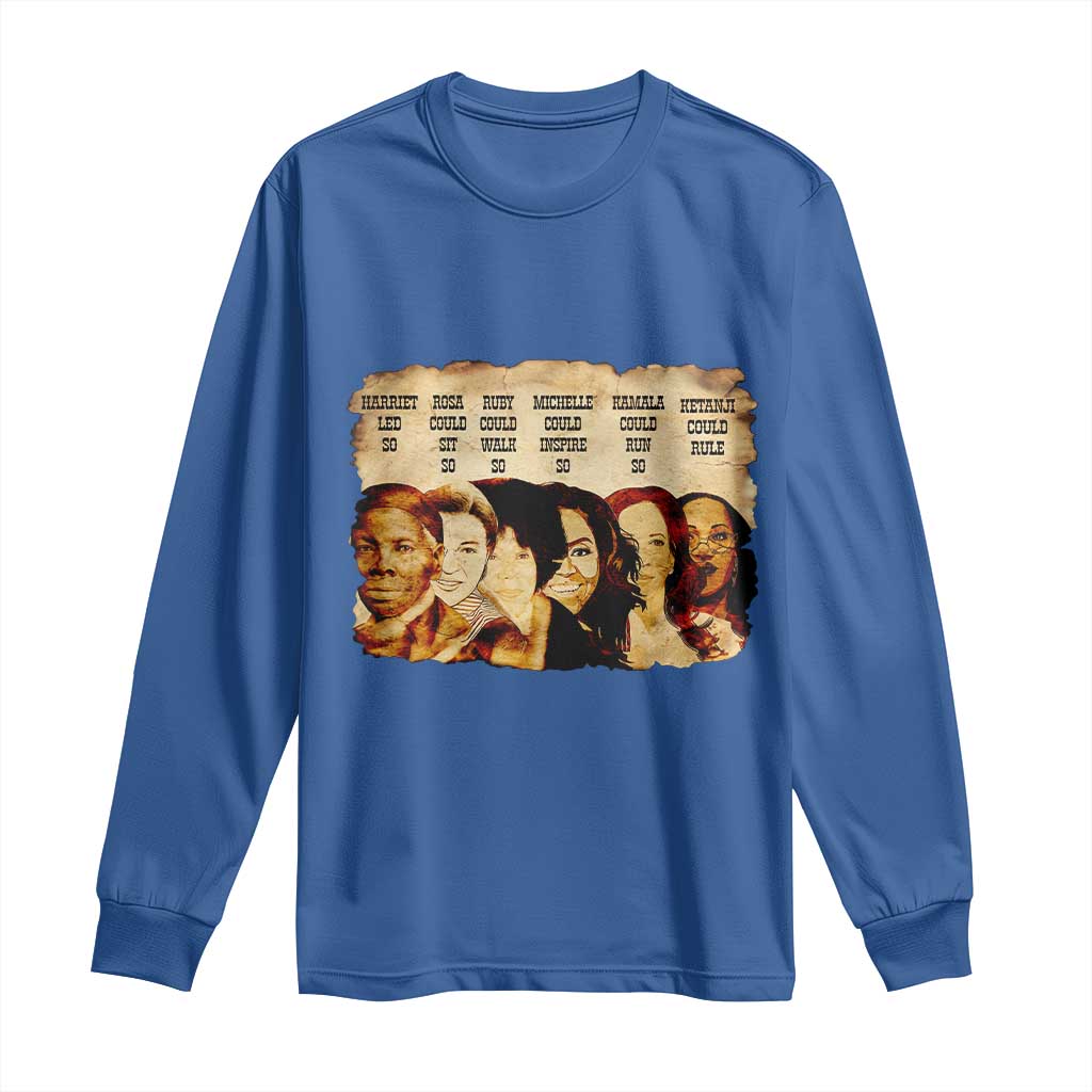 Black History Month Long Sleeve Shirt African American Women Pride TS14 Royal Blue Print Your Wear