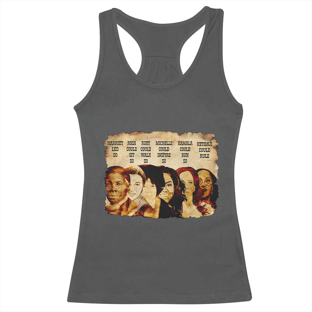 Black History Month Racerback Tank Top African American Women Pride TS14 Dark Heather Print Your Wear