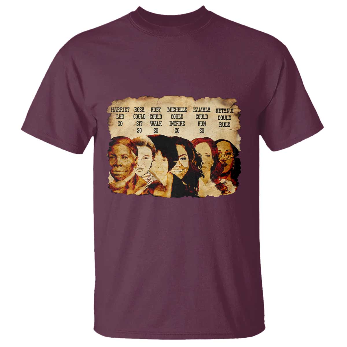 Black History Month T Shirt African American Women Pride TS14 Maroon Print Your Wear