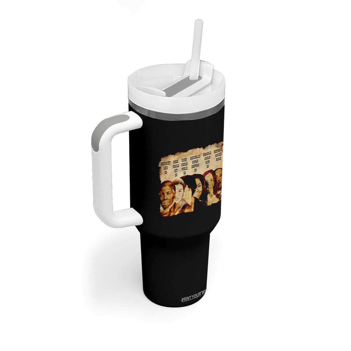 Black History Month Tumbler With Handle African American Women Pride TS14 Print Your Wear