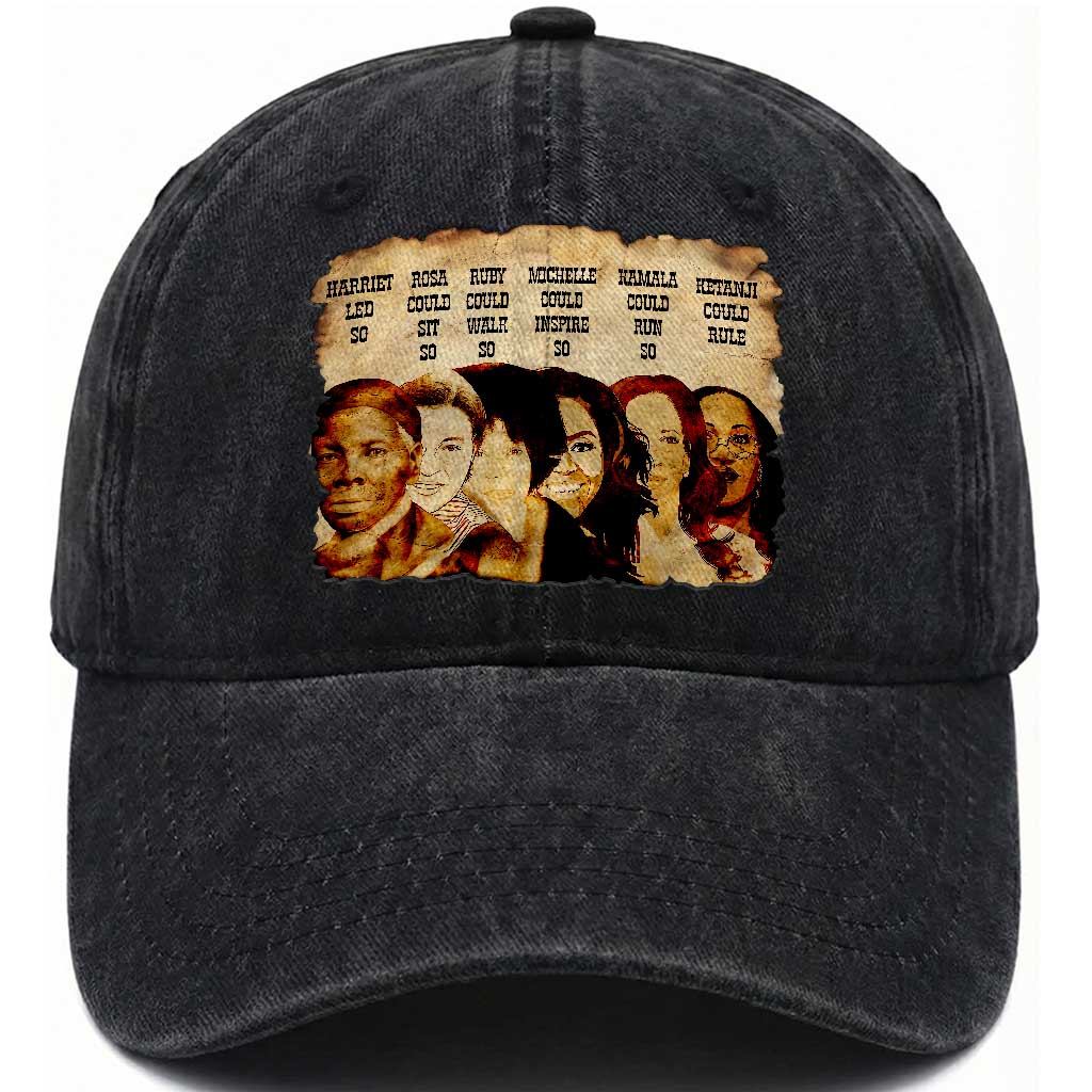 Black History Month Washed Cotton Baseball Cap African American Women Pride TS14 Washed Cap Universal Fit Black Print Your Wear