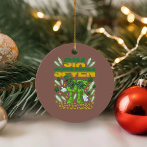 67 Italian Brainrot St Patricks Day Ceramic Ornament Funny Six Seven Leprechaun Playing Baseball Meme TS14 1pc Mocha Print Your Wear