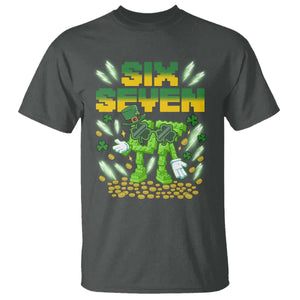 67 Italian Brainrot St Patricks Day T Shirt Funny Six Seven Leprechaun Playing Baseball Meme TS14 Dark Heather Print Your Wear