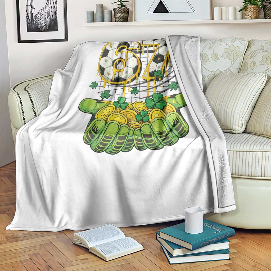 67 Soccer St Patricks Day Throw Blanket Funny Six Seven Gen Alpha Meme Drip TS14 Print Your Wear