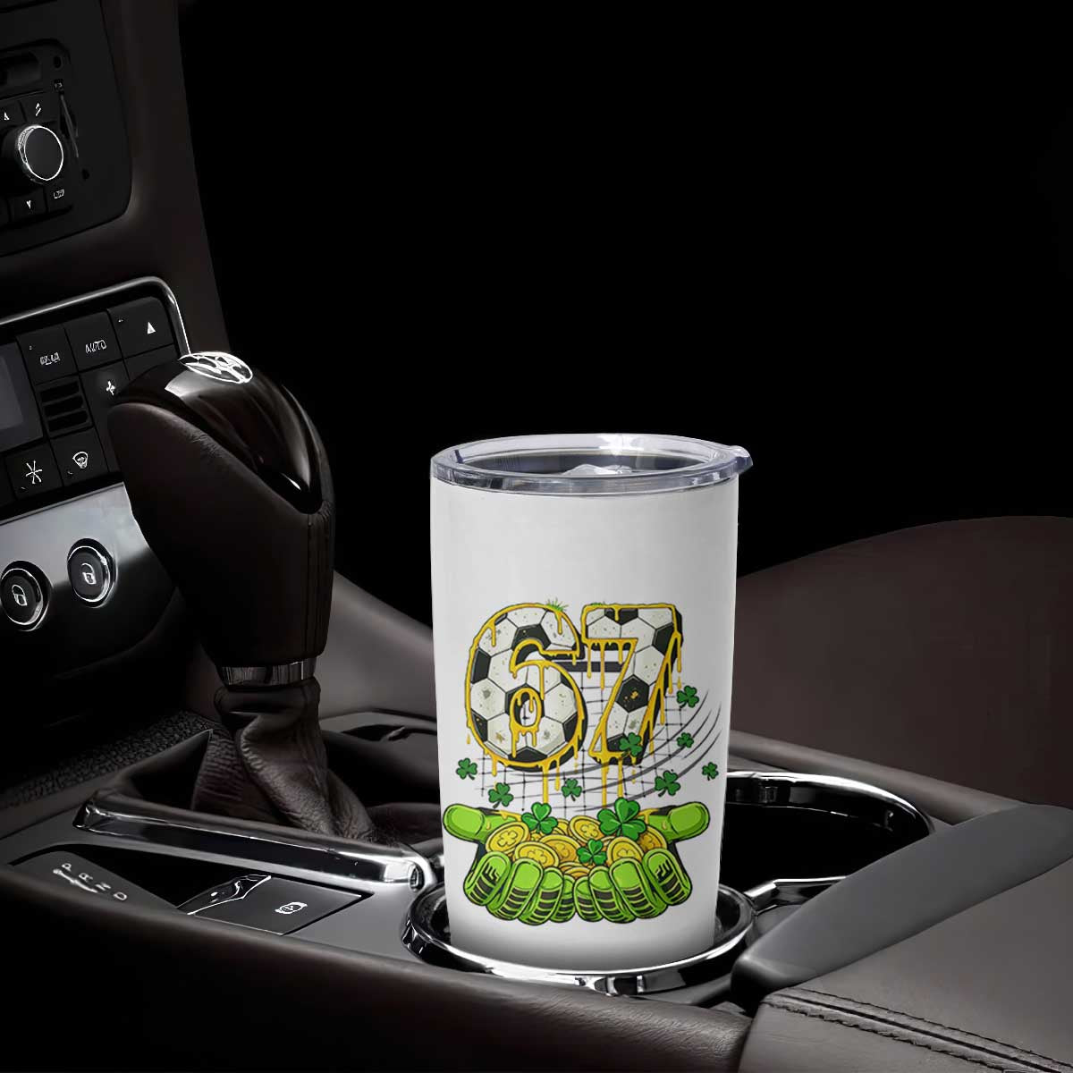 67 Soccer St Patricks Day Tumbler Cup Funny Six Seven Gen Alpha Meme Drip TS14 Print Your Wear