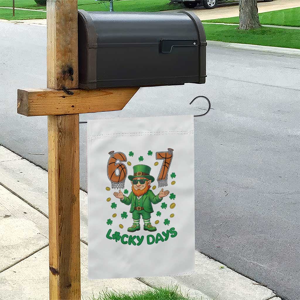 67 Basketball St Patricks Day Garden Flag Funny Six Seven Leprechaun Meme TS14 Print Your Wear